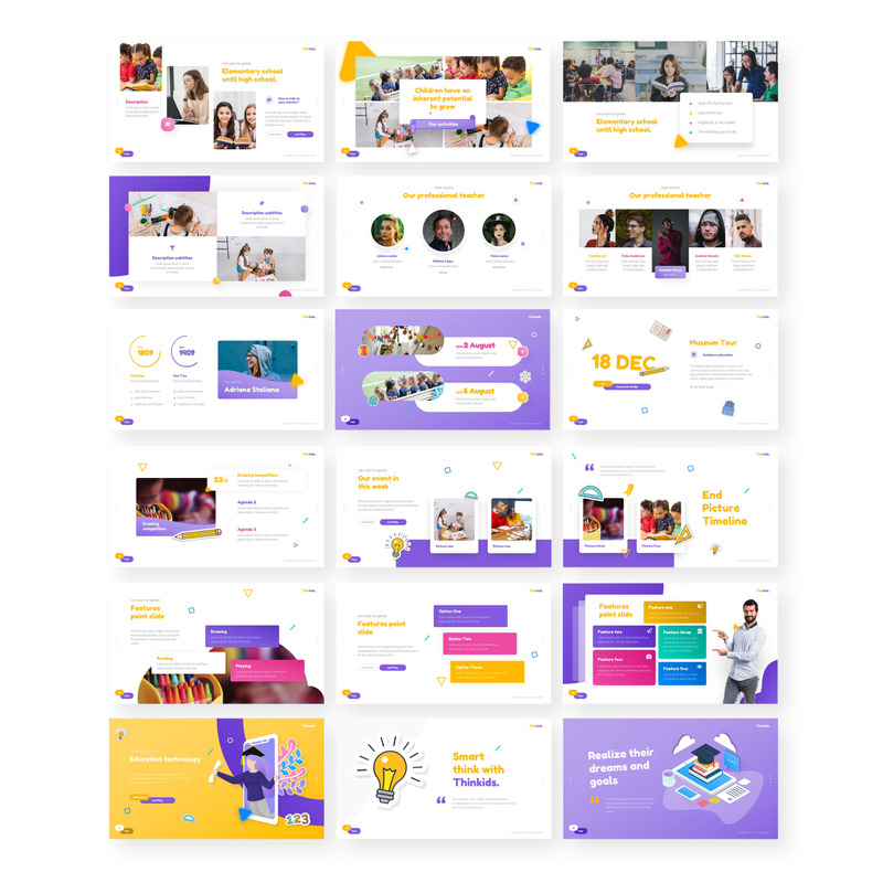 Thinkids - Fun Games & Education PowerPoint Template - Features Image 2