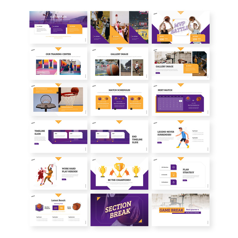 Modèle PowerPoint de présentation du sport créatif des héros - Caractéristiques de l’image 2