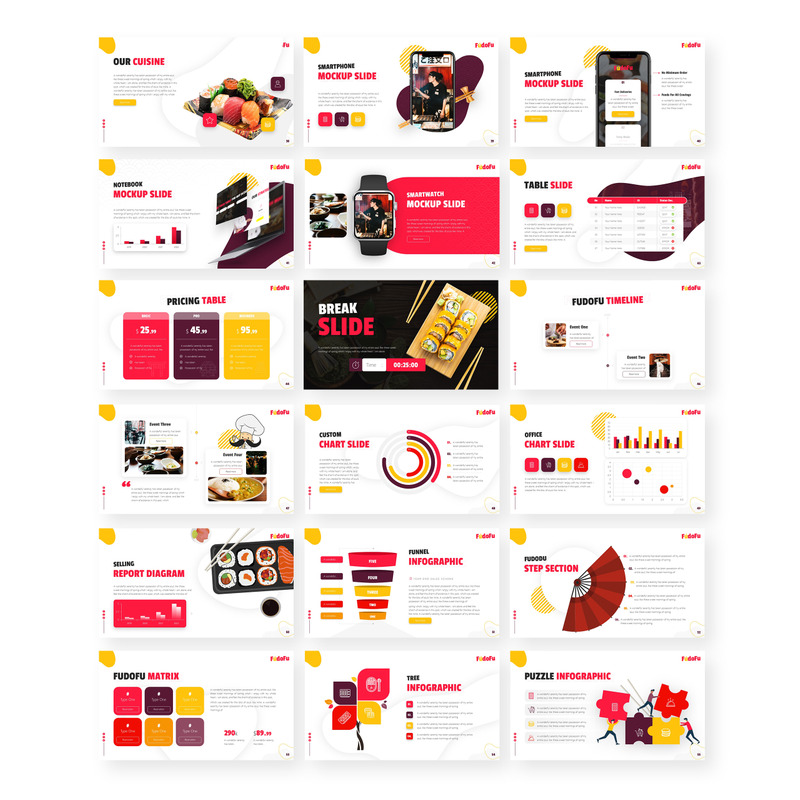Fudofu Creative Animated Food & Beverage PowerPoint template - Features Image 3