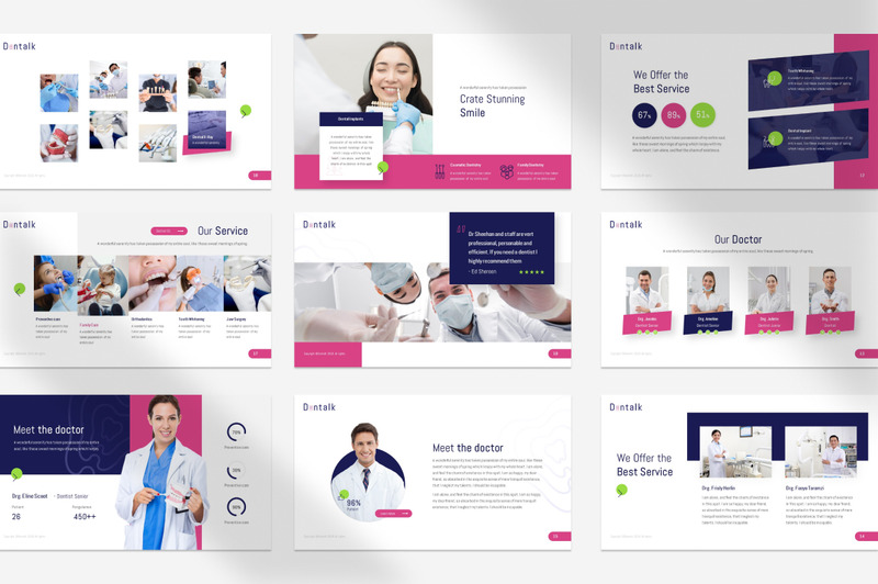 Modelo de apresentação em PowerPoint para dentista Dentalk - Features Image 2