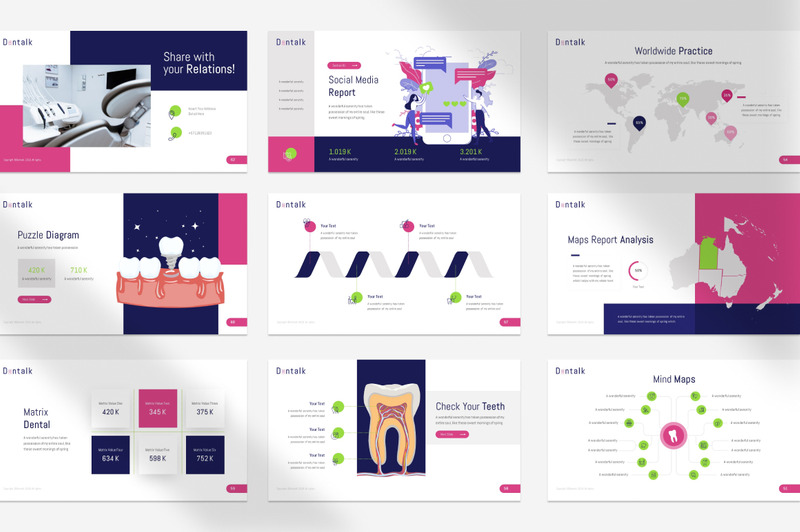 Modelo de apresentação em PowerPoint para dentista Dentalk - Features Image 4