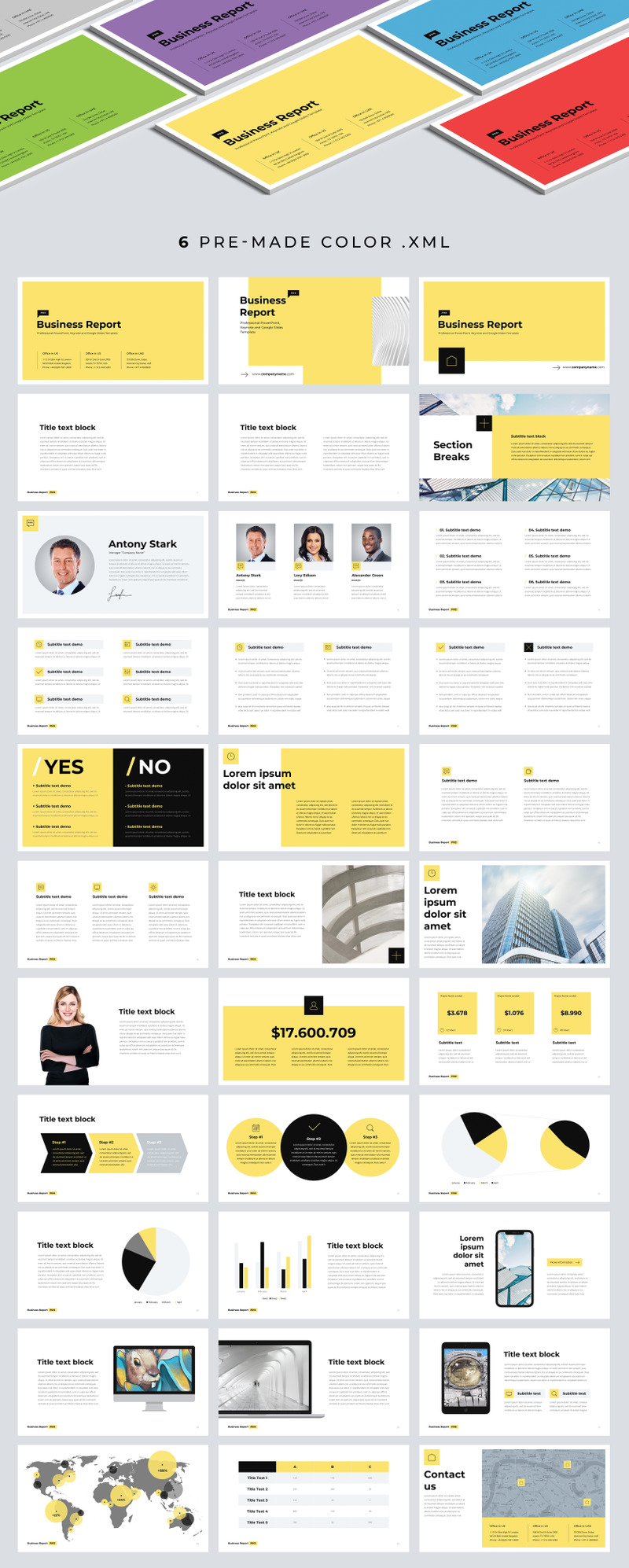 Business Report PRO PowerPoint Template - Features Image 1