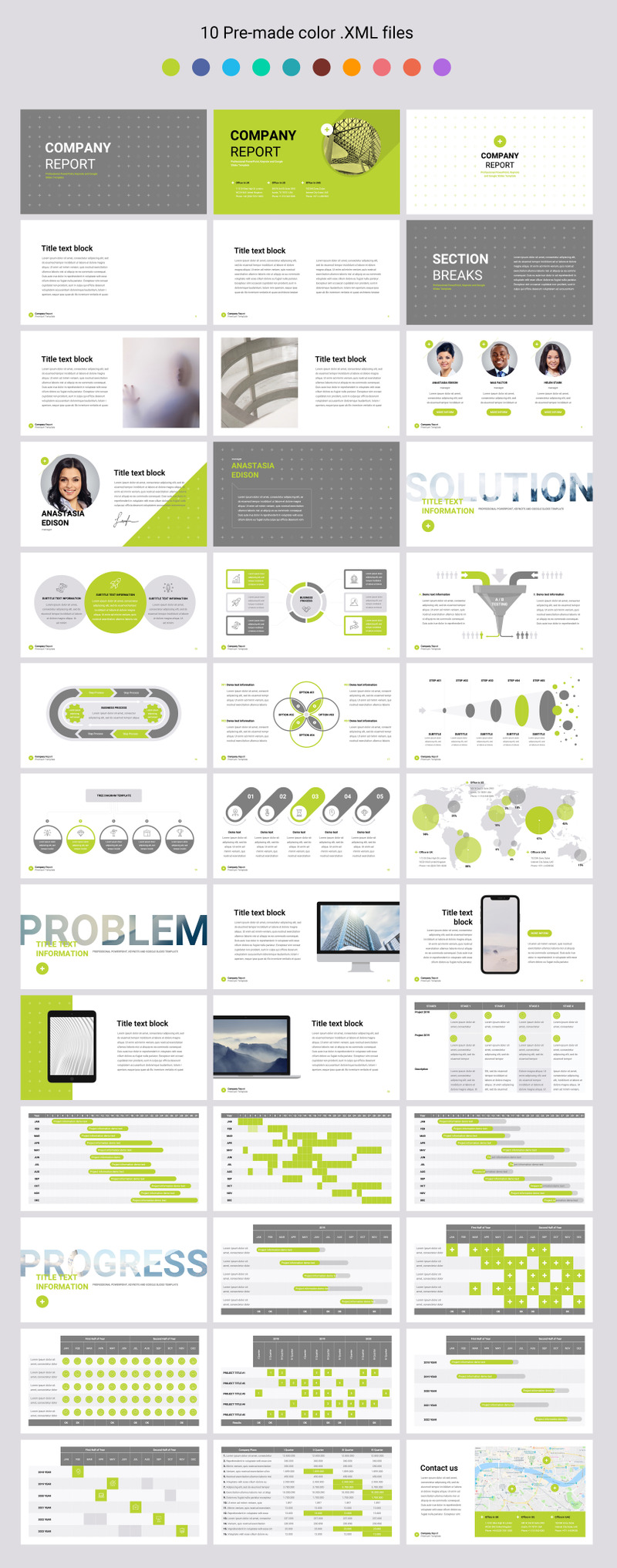 Company Report PowerPoint template - Features Image 1