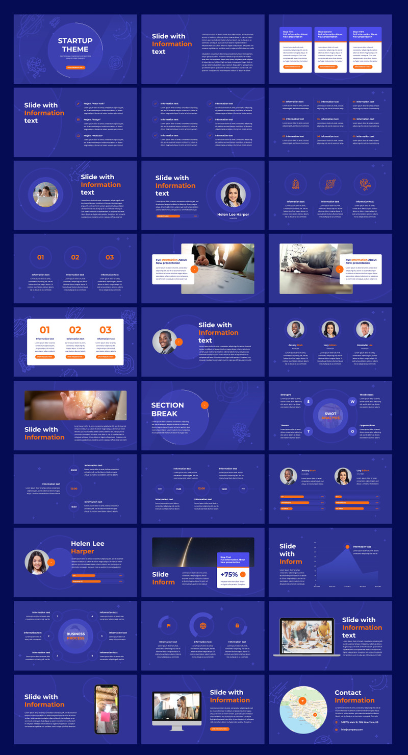 Startup Theme for PowerPoint template - Features Image 1