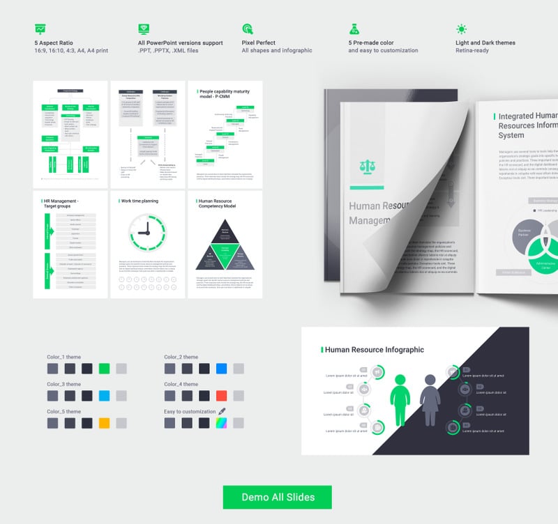 Human Resource HRM PowerPoint template - Features Image 1