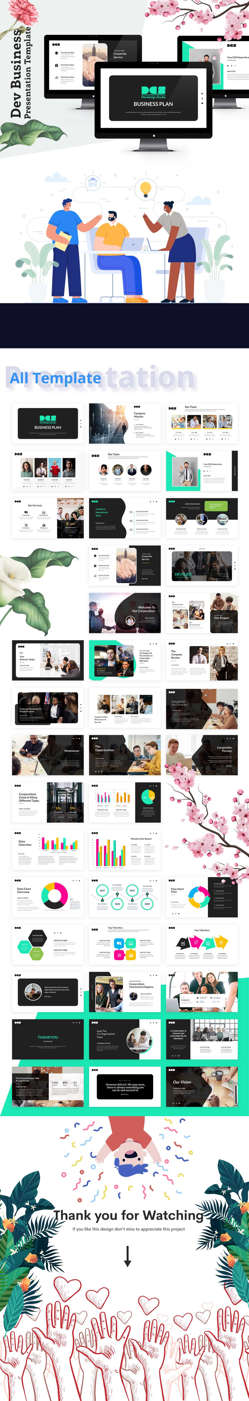 Dev Business Presentation Pitch Deck PowerPoint Template - Features Image 1