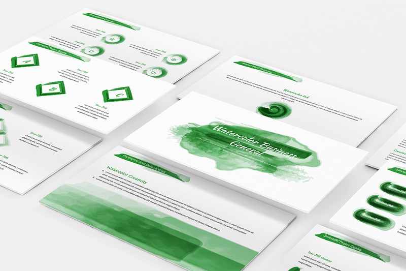 Modello PowerPoint di affari generali dell'acquerello - Caratteristiche Immagine 1