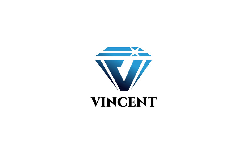 V Letter Diamond Logo Template - Features Image 1