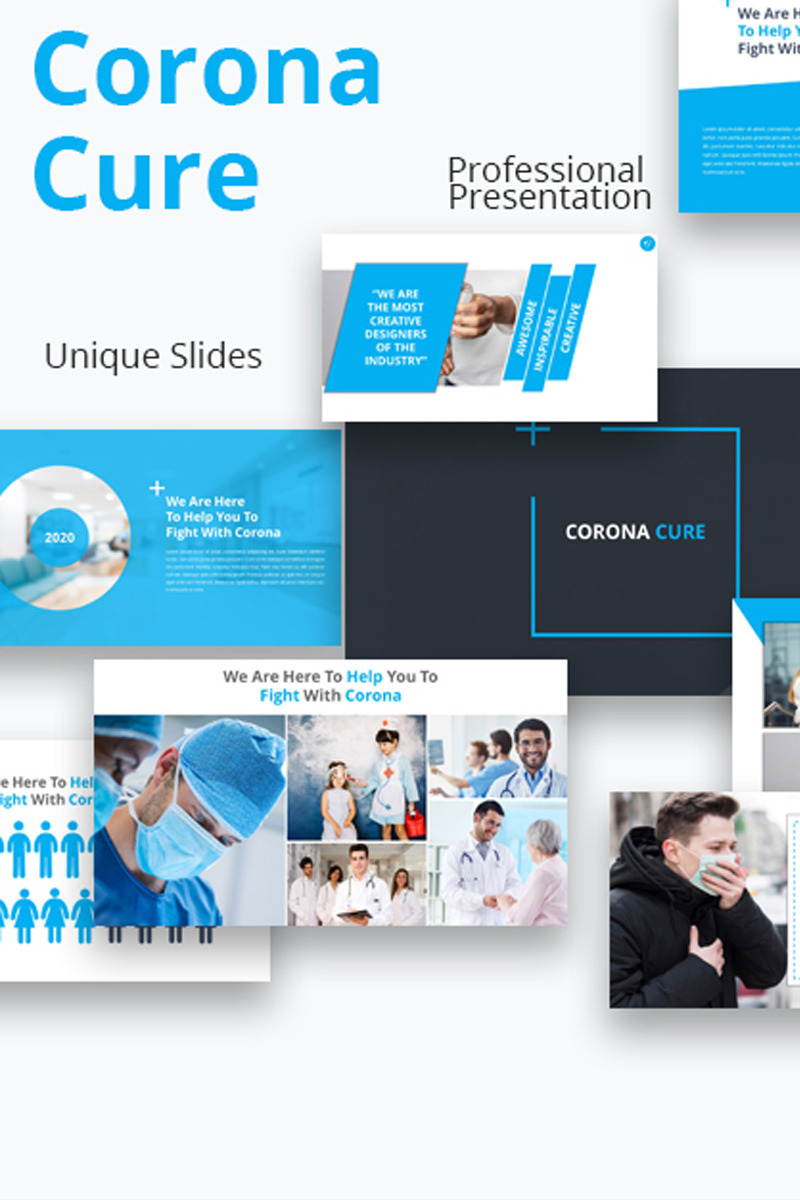 Corona Cure шаблон PowerPoint - Features Image 1