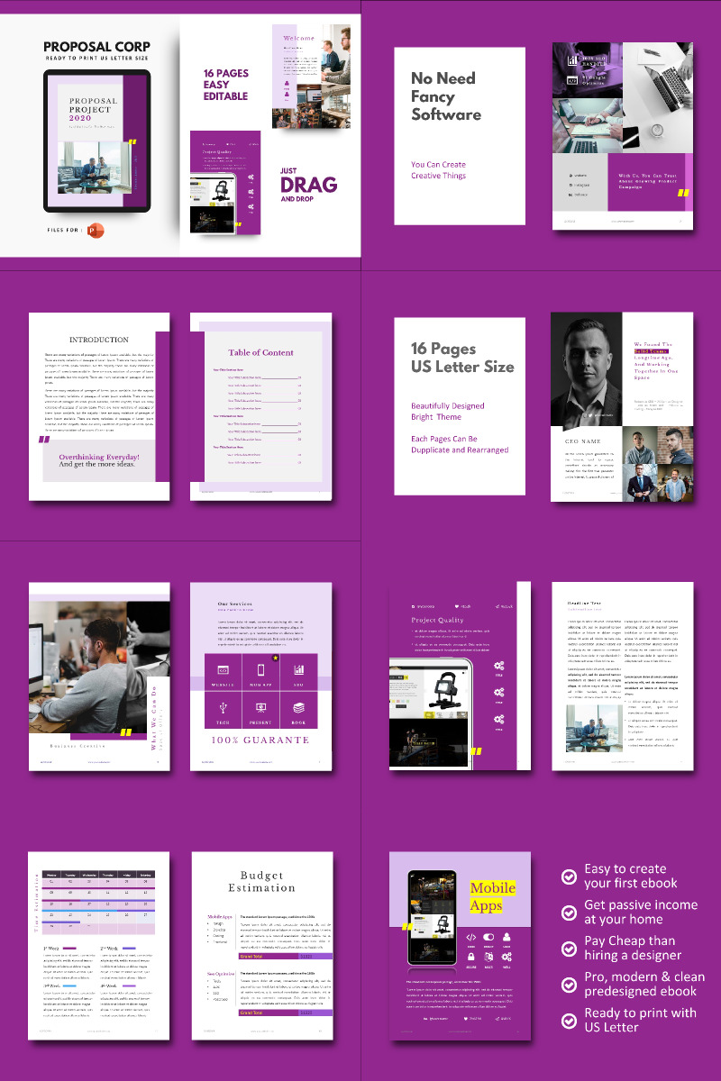 Projektvorschlag Firmenpräsentation PowerPoint-Vorlage - Eigenschaften Bild 1