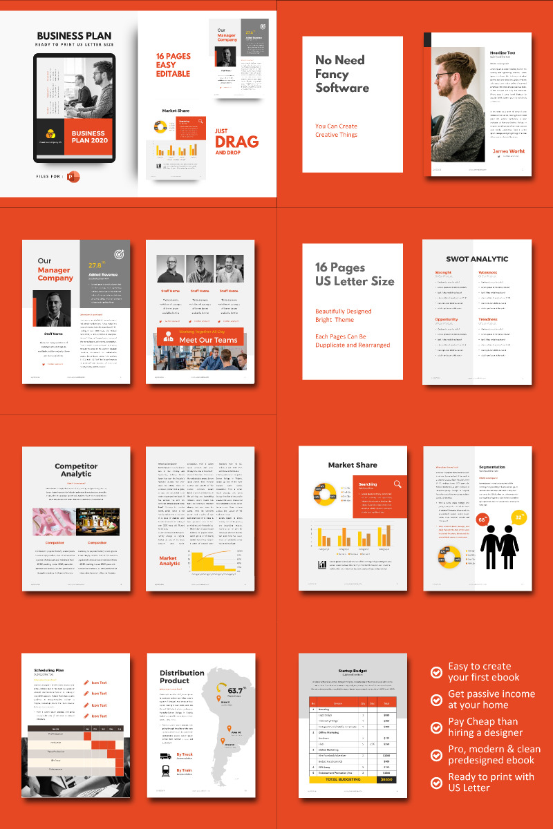 Business Plan 2020 Presentation PowerPoint template - Features Image 1
