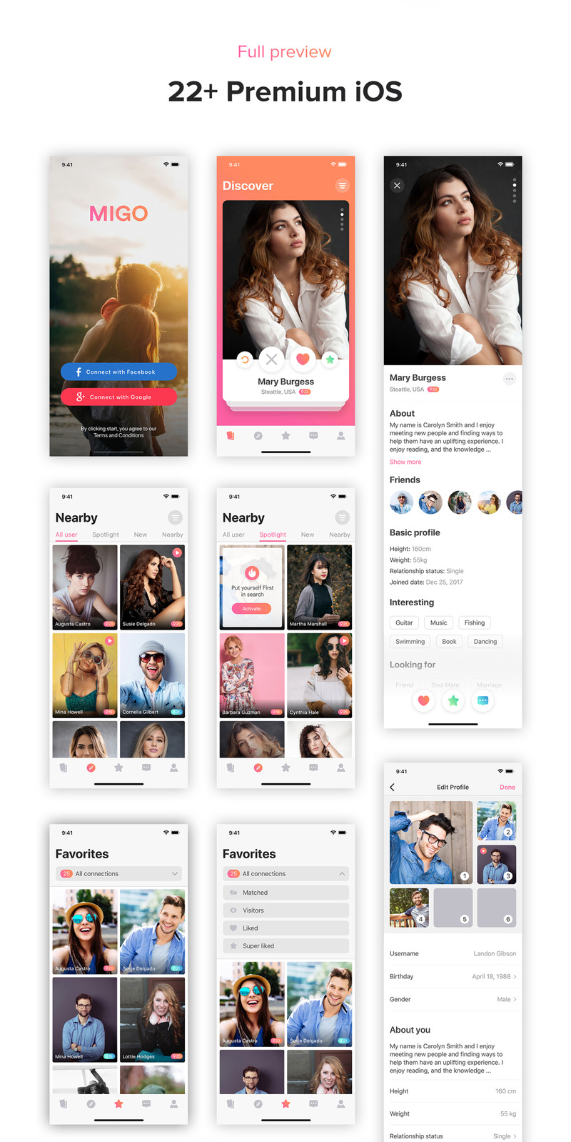 MIGO Dating - Mobile App UI Elements - Features Image 4