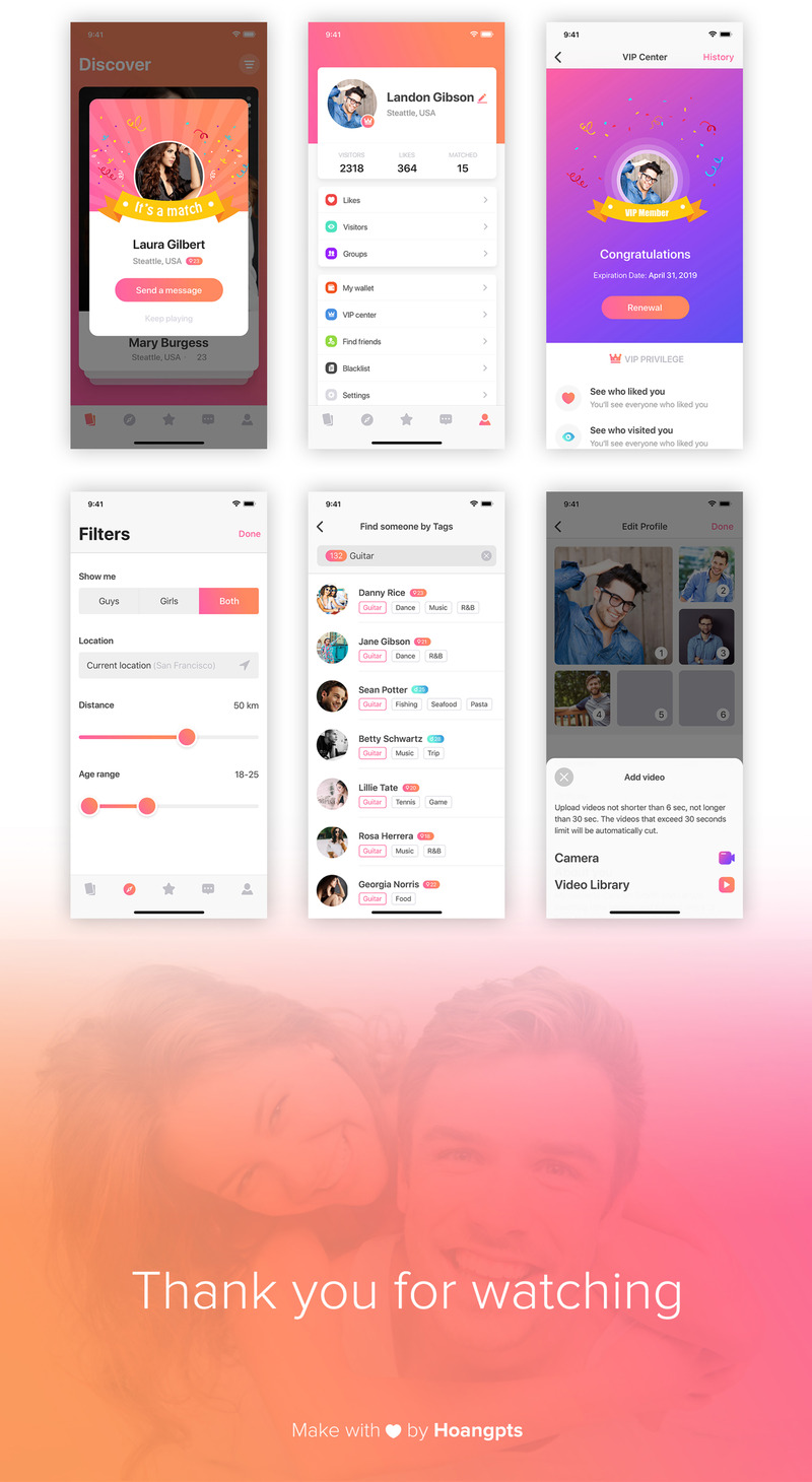 MIGO Dating - Mobile App UI Elements - Features Image 6