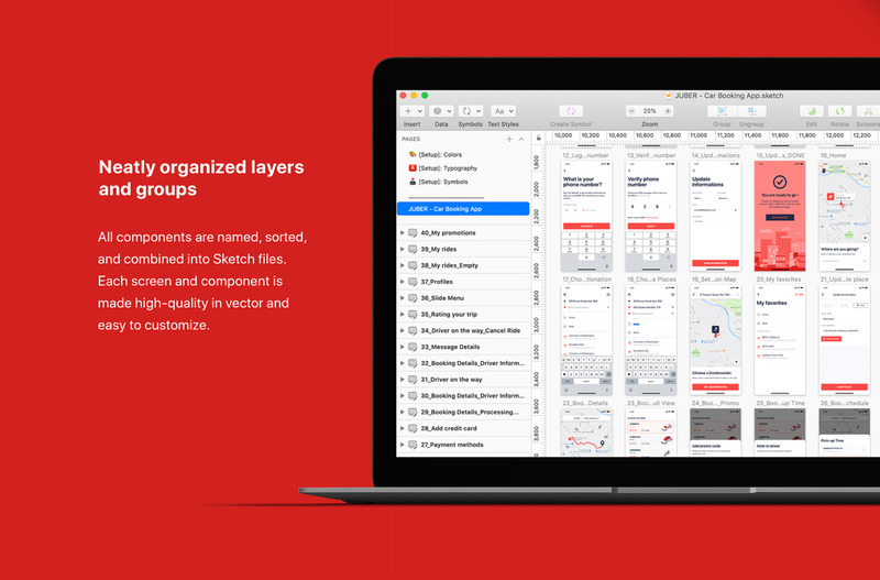 JUBER - Bilbokning Mobile App UI Elements - Features Image 7