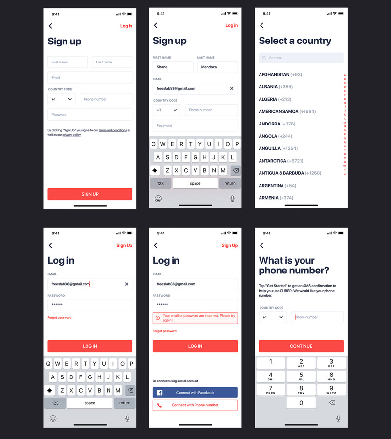 JUBER - Bilbokning Mobile App UI Elements - Features Image 9