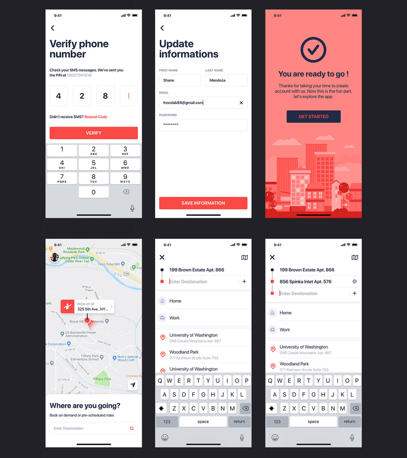 JUBER - Bilbokning Mobile App UI Elements - Features Image 10