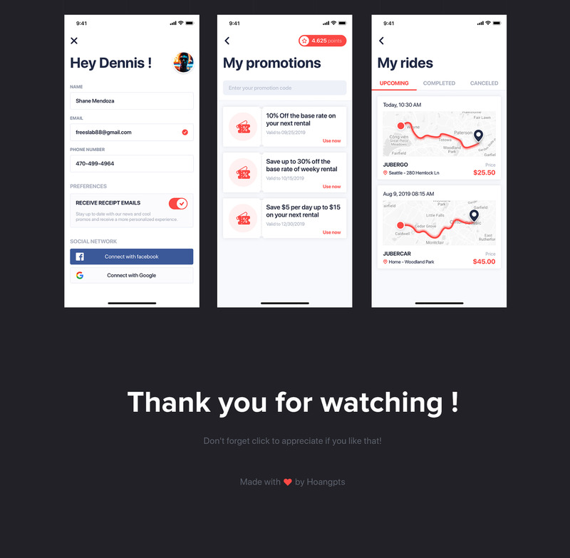 JUBER - Bilbokning Mobile App UI Elements - Features Image 14