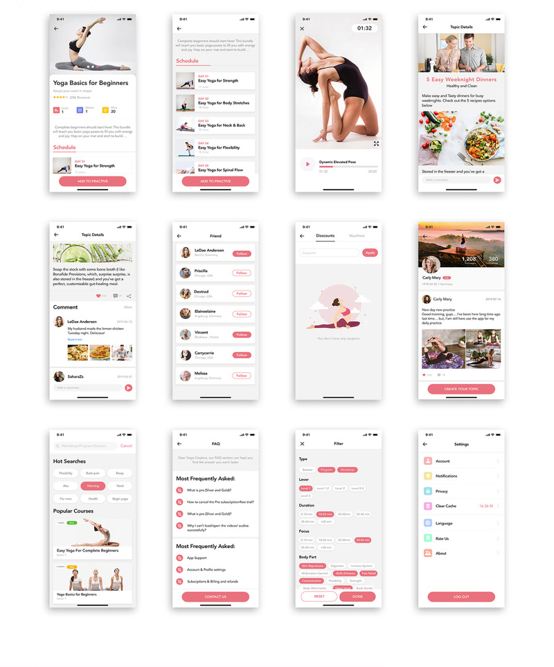 Yoga Fitness - Mobile App UI Elements - Features Image 6