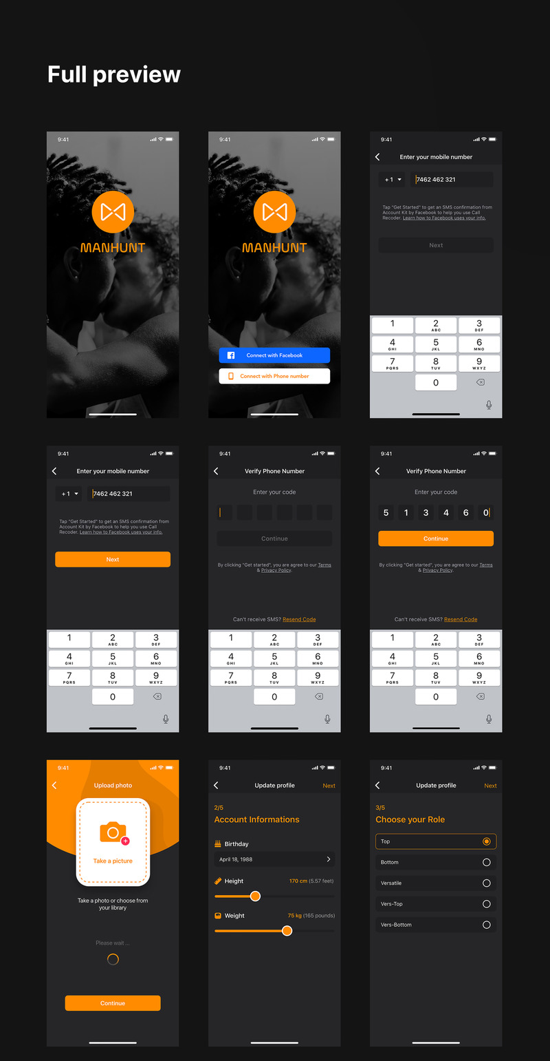 ManHunt - Dating app UI Kit UI Elements - Features Image 3