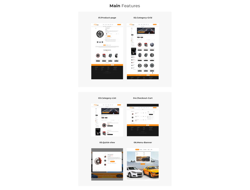 Tema De PrestaShop Auto Parts & Cars #79461 - Imagen de características 3