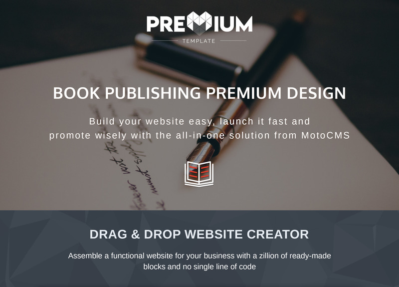 Book Publishing Moto CMS 3 Template - Features Image 1