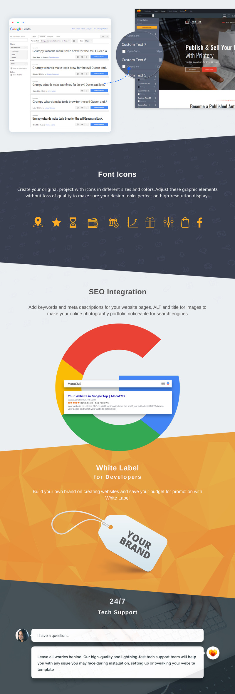 Book Publishing Moto CMS 3 Template - Features Image 5