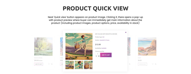 Artrite - Marvellous Art & Paintings Online Store Shopify Theme - Features Image 7