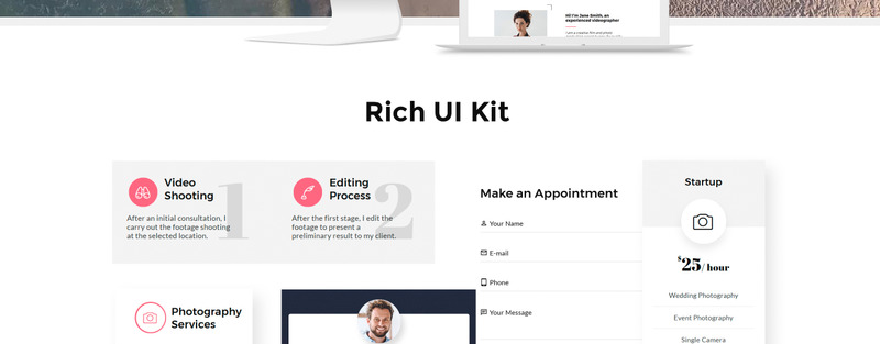 MomiStudio - Videography Services HTML5 Landing Page Template - Features Image 2