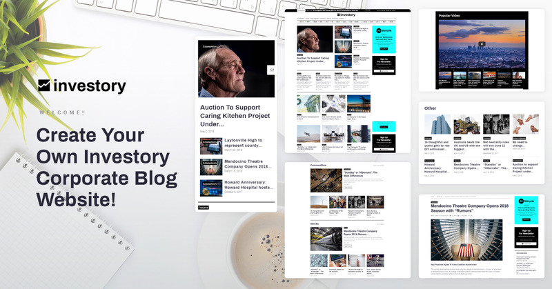 Investory - Tema Elementor de WordPress para blog corporativo - Imagen de características 1