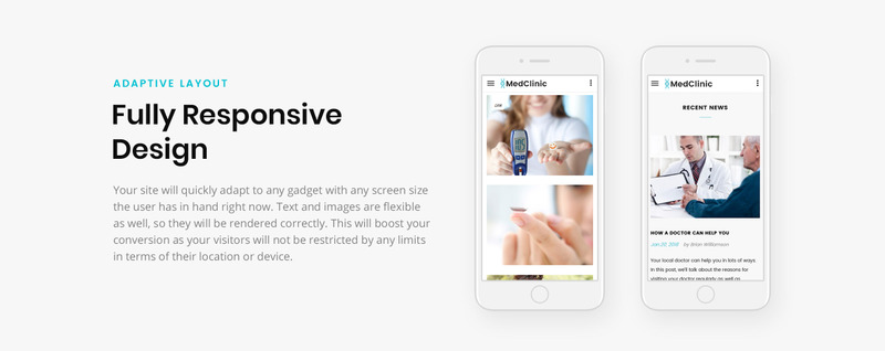 Responsivt MedClinic - Private Medical Clinic HTML5 Landing Page-mall #71682 - Funktionsbild 5