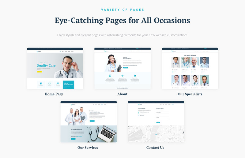Careex - тема WordPress для семейного врача Elementor - Features Image 2
