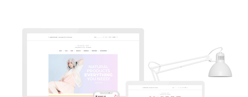 Make Up - Modello OpenCart pulito multipagina per negozio di cosmetici - Caratteristiche Immagine 1