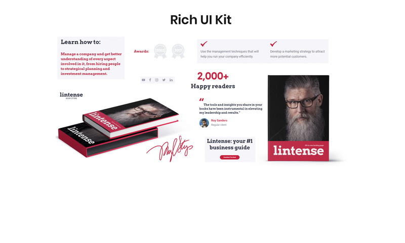Lintense Book Store - Writer HTML Landing Page Template - Features Image 4