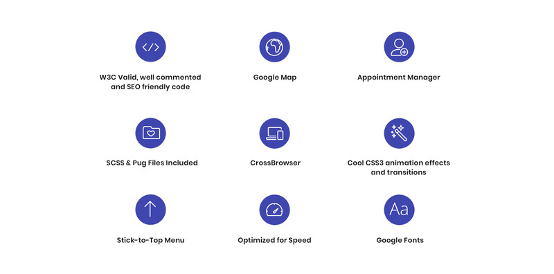 Lintense Doctor - Шаблон цільової сторінки для медичного чистого HTML - Features Image 5