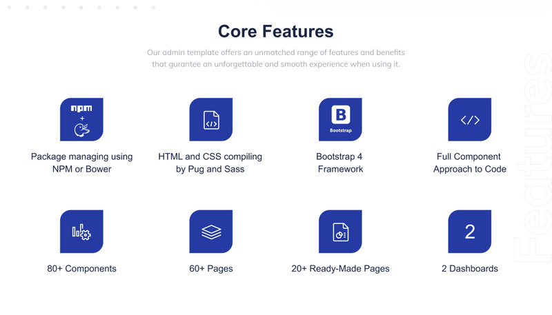 Metric - Multipurpose Clean Dashboard Admin Template - Features Image 2
