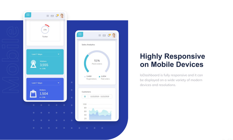 Metric - Multipurpose Clean Dashboard Admin Template - Features Image 3