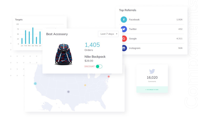 Metric - Multipurpose Clean Dashboard Admin Template - Features Image 4
