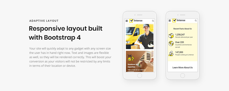 Transporte Lintense - Plantilla de página de destino de empresa de logística - Características Imagen 6