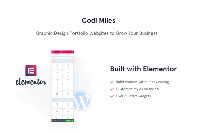 Codi Miles - Graphic Design Portfolio Websites to Grow Your Business WordPress Theme - Features Image 1