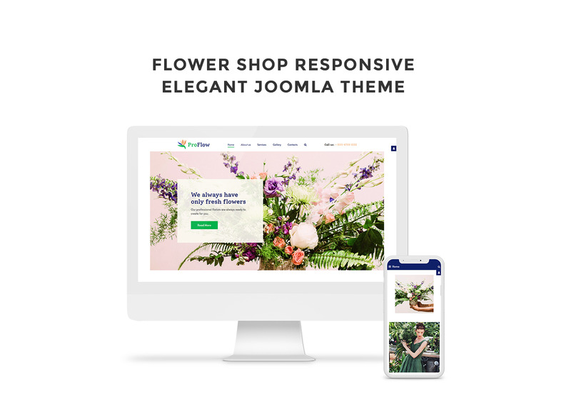 ProFlow - Responsive Joomla-Vorlage für Blumengeschäfte - Eigenschaften Bild 1