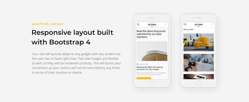 ReTown-建筑公司响应网站模板 - Features Image 6