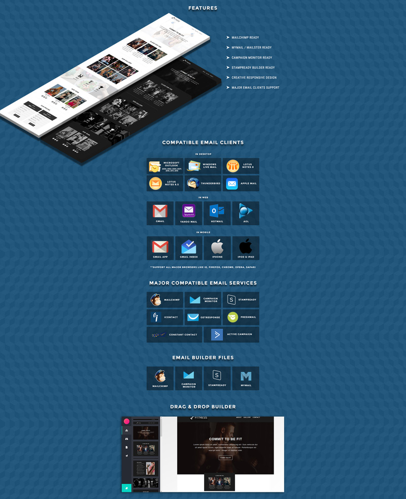 Fitness Responsive Newsletter Template TemplateMonster
