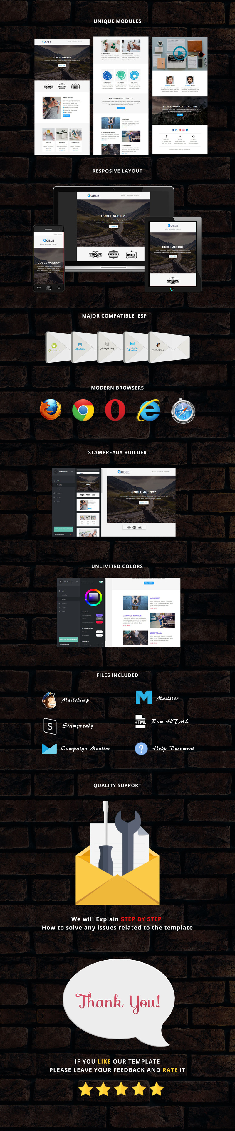 GOBLE - Corporate Responsive Email Newsletter Template - Features Image 1