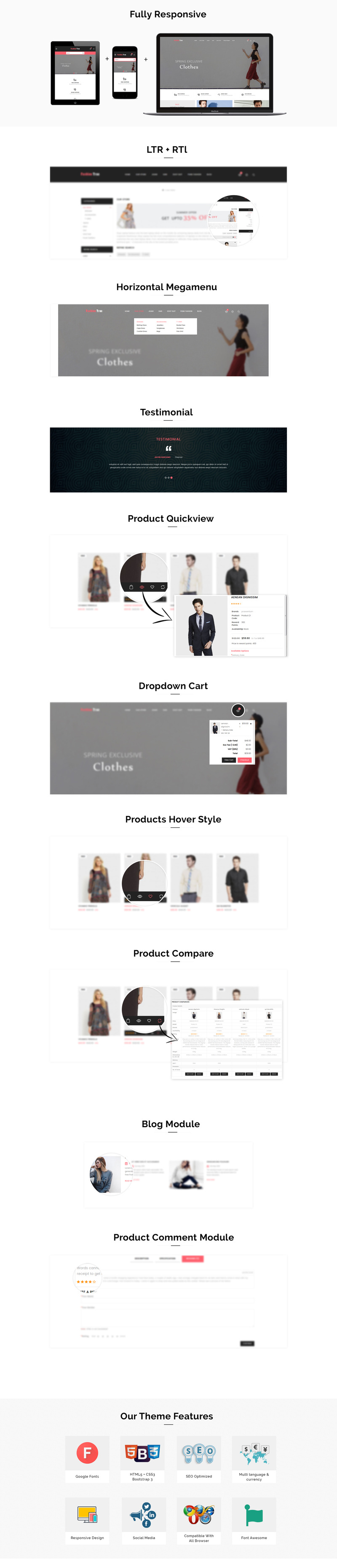 Fashion True Store Responsive OpenCart Template - Features Image 1