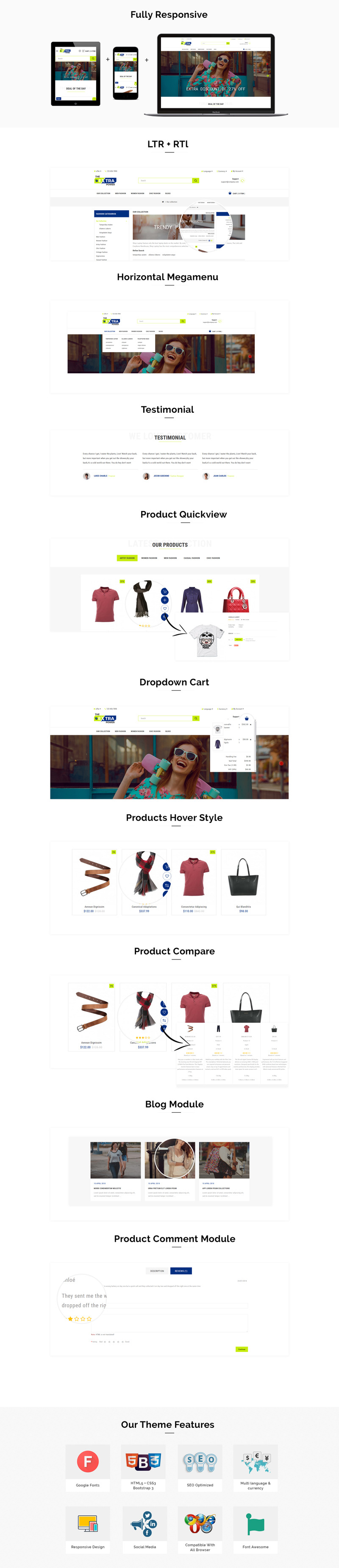 Extra Power: The Ultimate Multipurpose Opencart Responsive Store - Features Image 1