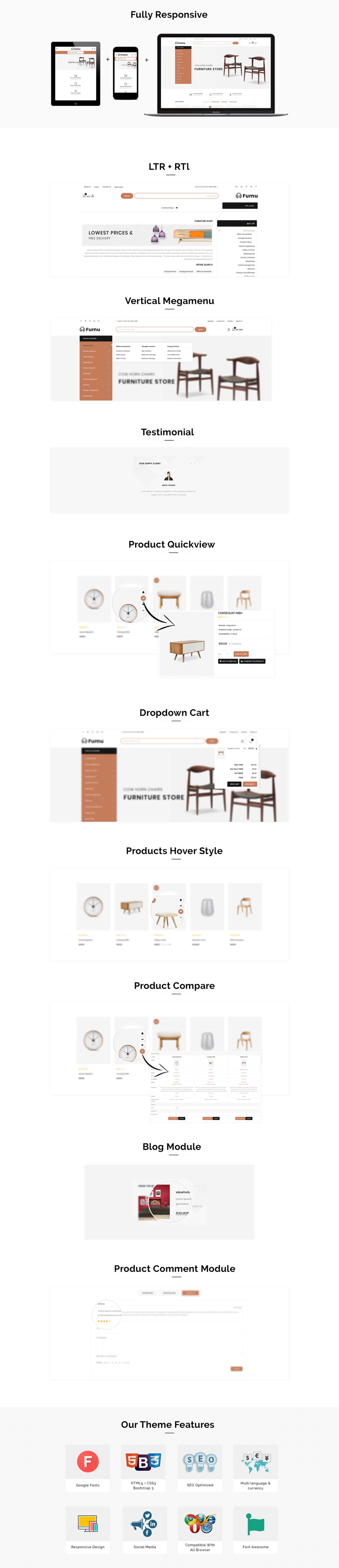 Furnu Furniture Responsive OpenCart Template - Features Image 1