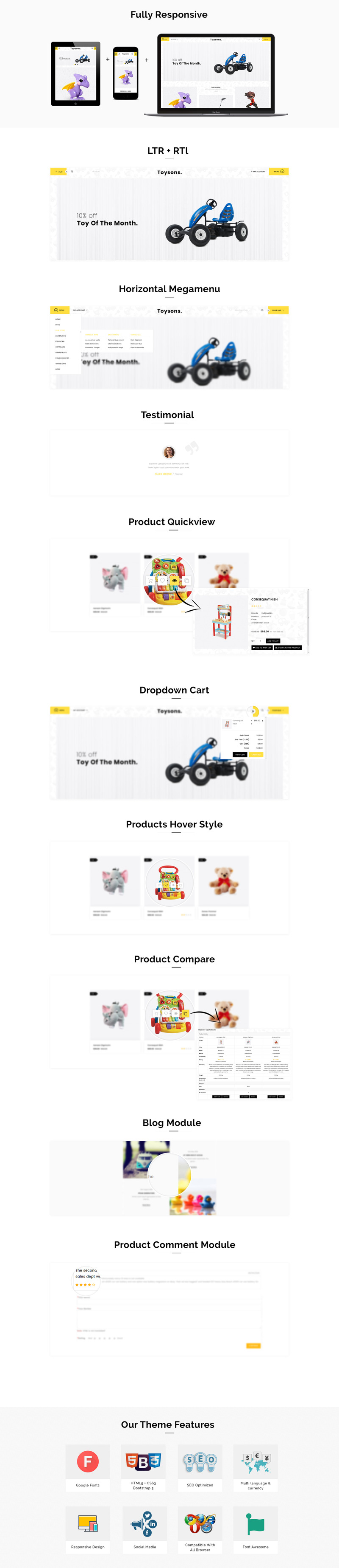 Toysons - Children Shop Responsive OpenCart Template - Features Image 1
