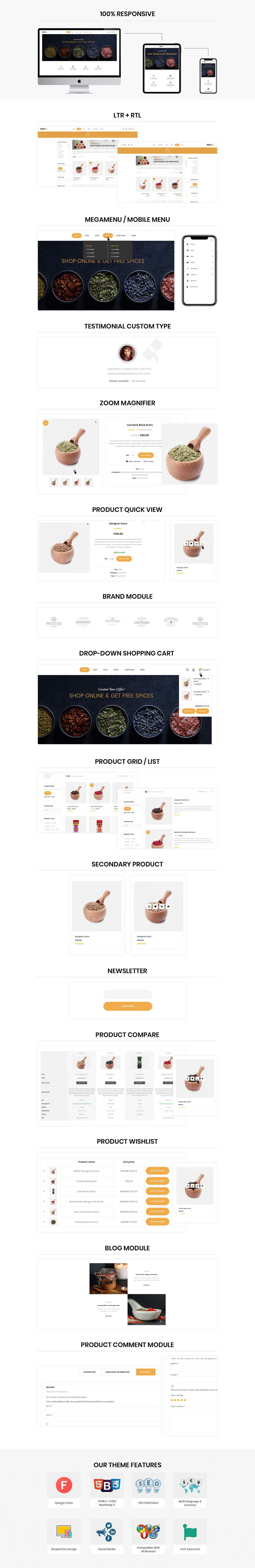 Spicefair - The Grocery Store Responsive WooCommerce Theme - Features Image 1