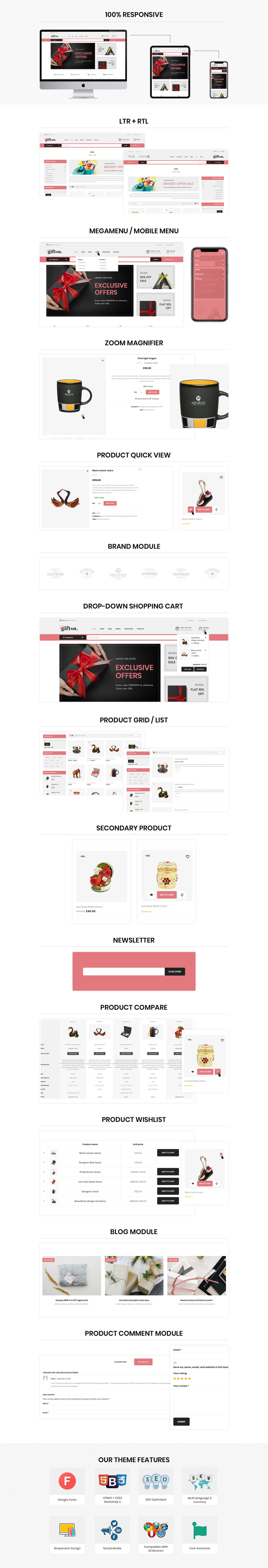Giftso - The Gift Store Responsive WooCommerce Theme - Features Image 1