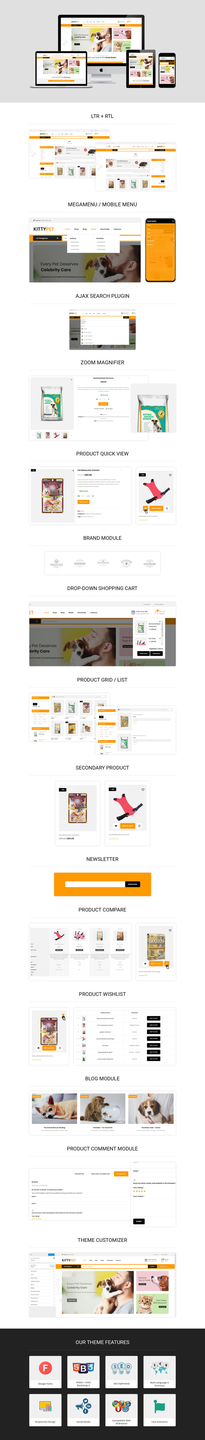 Kittypet - The Pet Store Responsive WooCommerce Theme - Features Image 1